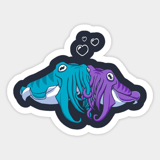 Cuddlefish Sticker by Emchromatic